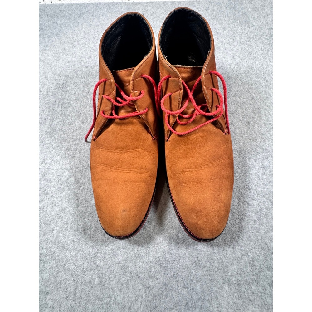 Donald J Pliner Mens Tan Suede Chukka Boots Red Sole Lace Up Ankle Boots